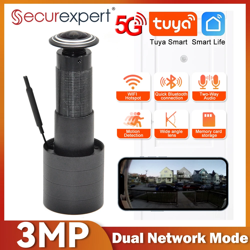 Smart Home Camera Ezviz - Telecamera Spioncino WiFi 3MP HD 2.4G/5G