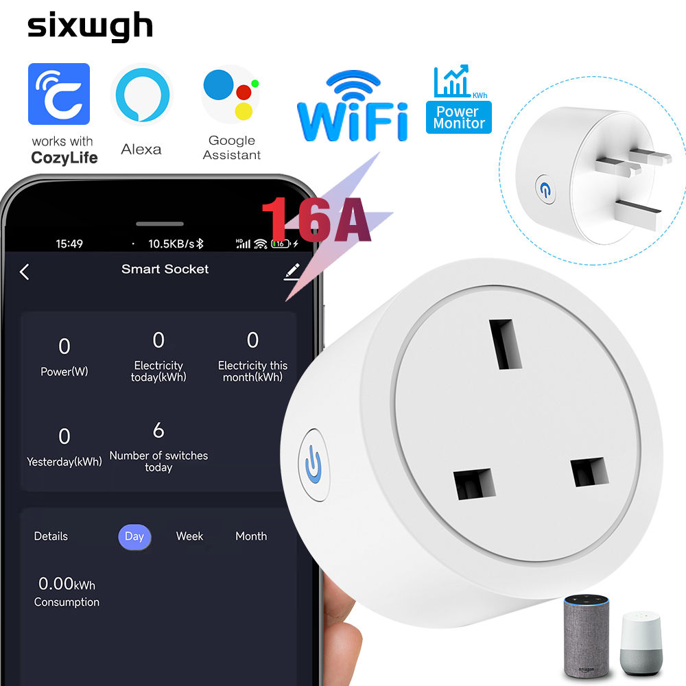 Smart Home Energy Monitor - Presa Intelligente WiFi 16A con Spina