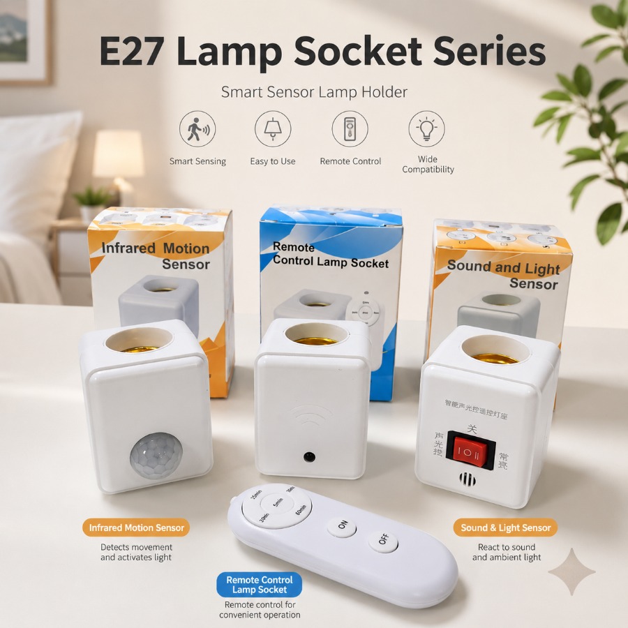 Pir Motion Sensor - Adattatore per Portalampada E27 con Sensore