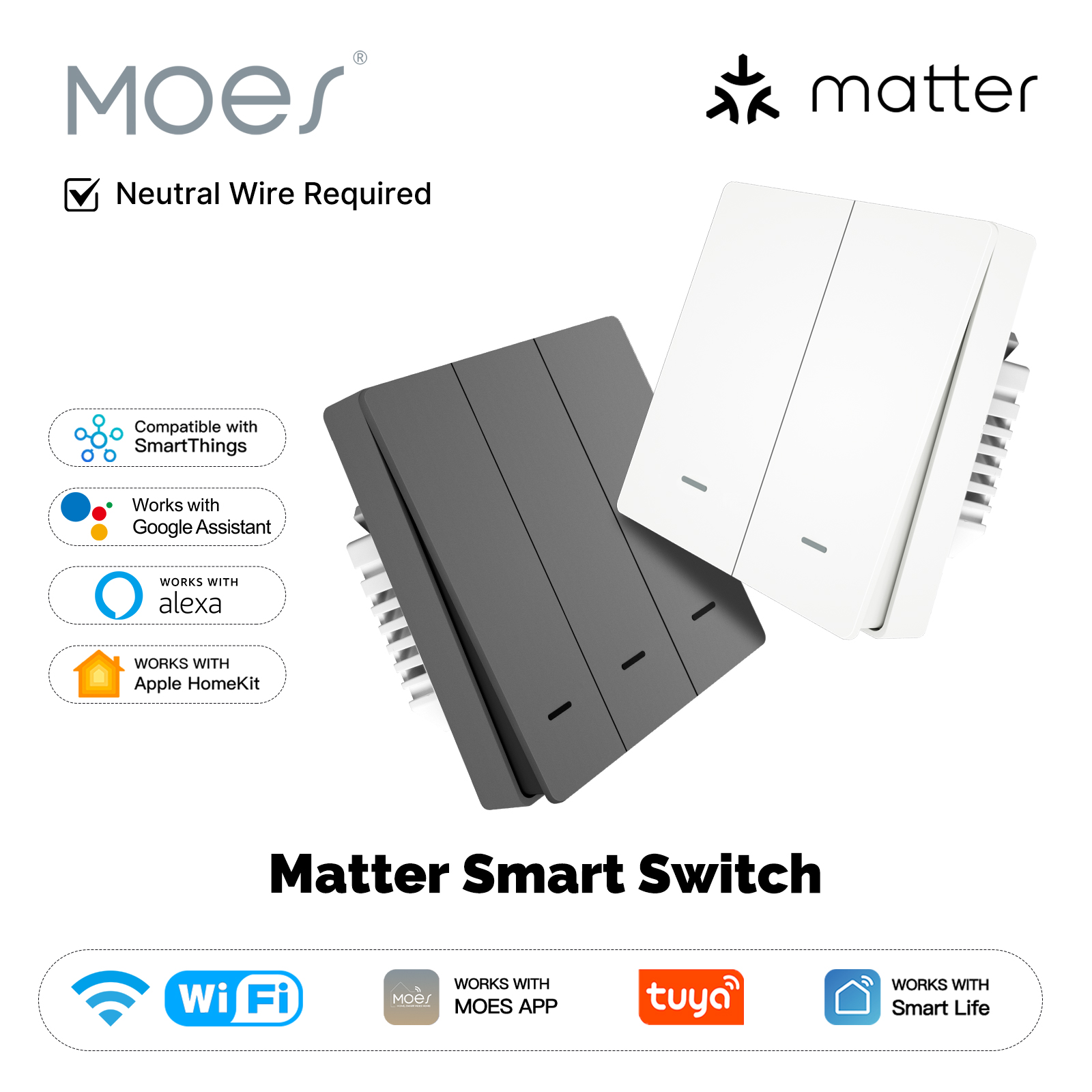Smart Home Dashboard - MOES Matter Tuya WiFi Smart Light