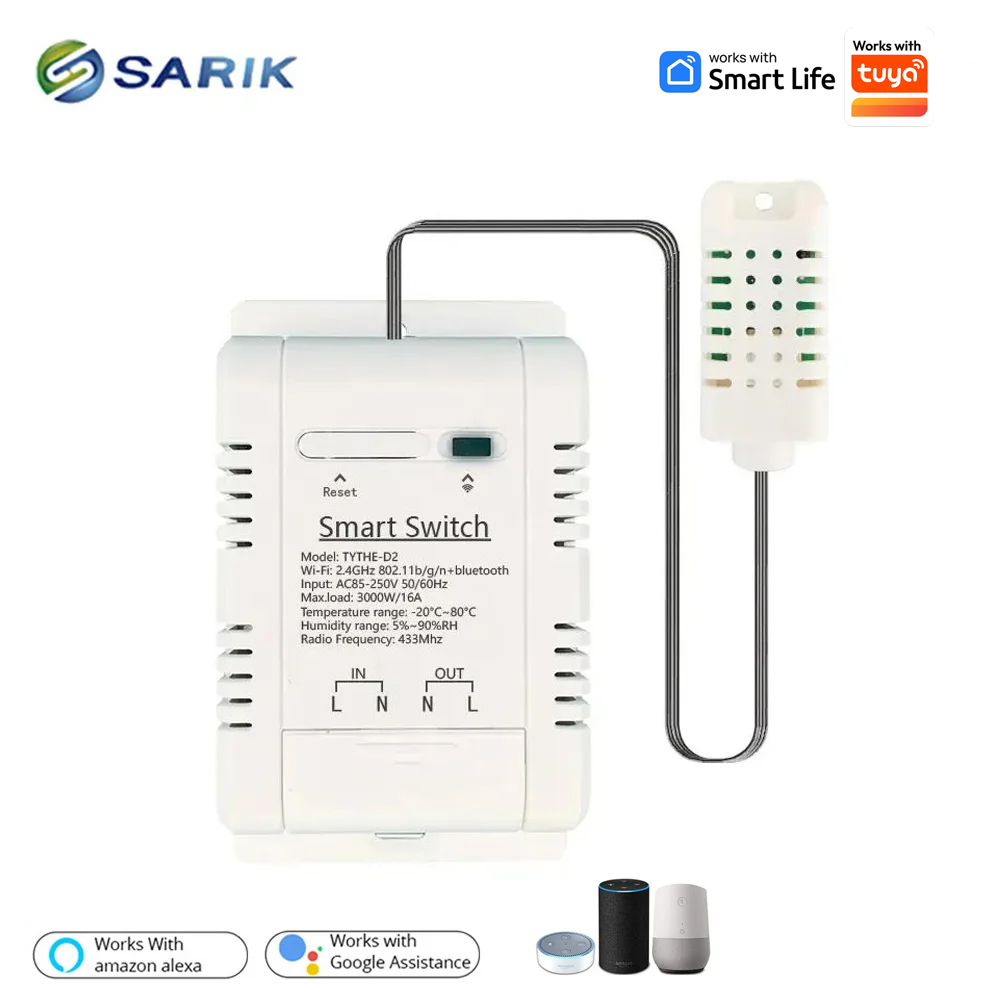 Smart Home Energy Monitor - Termostato WiFi 16A 3000W Compatibile con