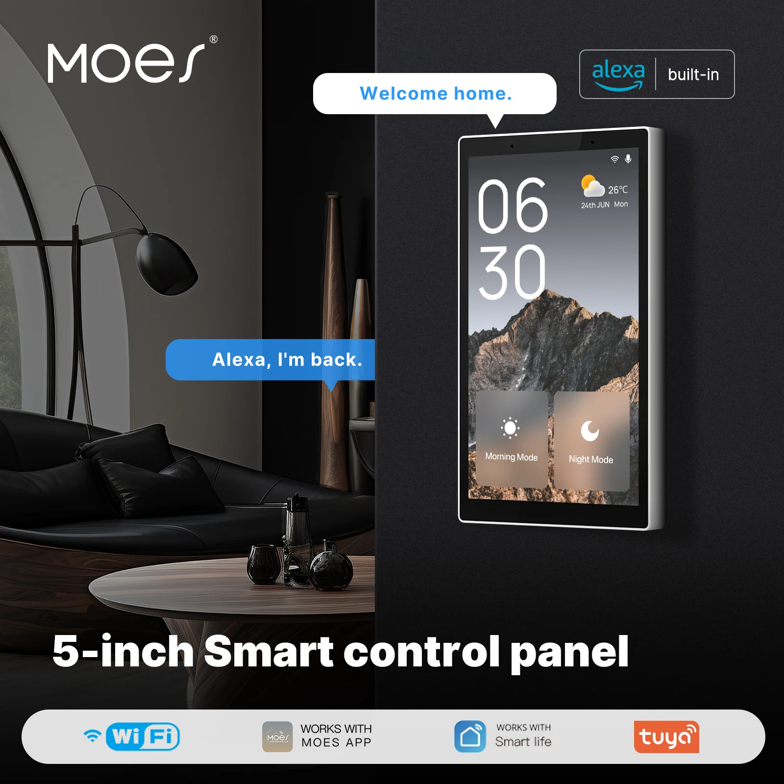 MOES Tuya Wifi Smart Touch Scr - Smart Home Dashboard recensione e prezzo