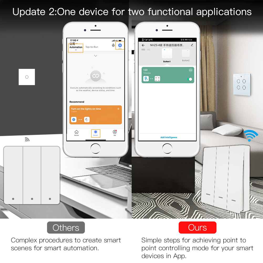 MOES Tuya ZigBee Scena Interru - Tuya Smart Switch recensione e prezzo