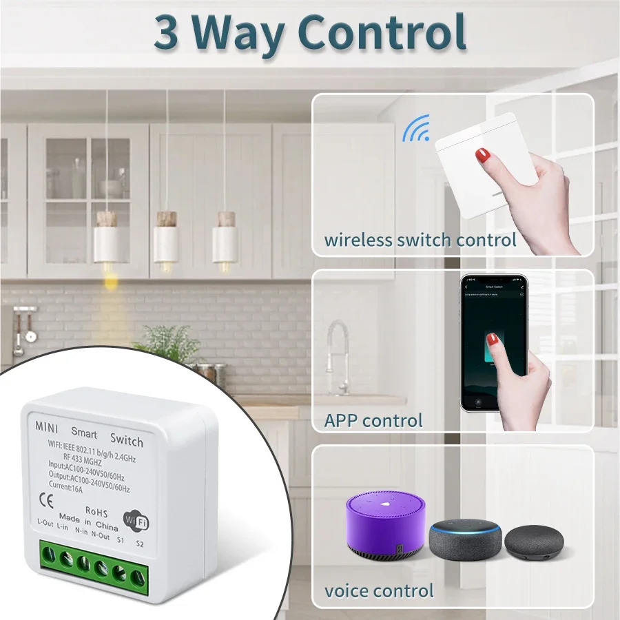 Wifi RF 433 MHz Smart Switch T - Smart Home Dashboard recensione e prezzo